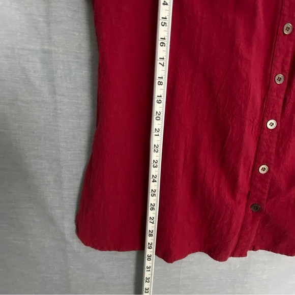 Penningtons Red Short Sleeve Button Down Shirt 100% Cotton Sz 2X - Picture 8 of 8